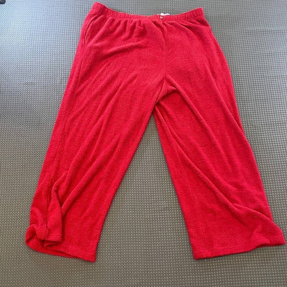 Yitty Pet Me Wide Leg Pant Holly Berry Red Lounge Pants 3X PT2500556-6218-38600